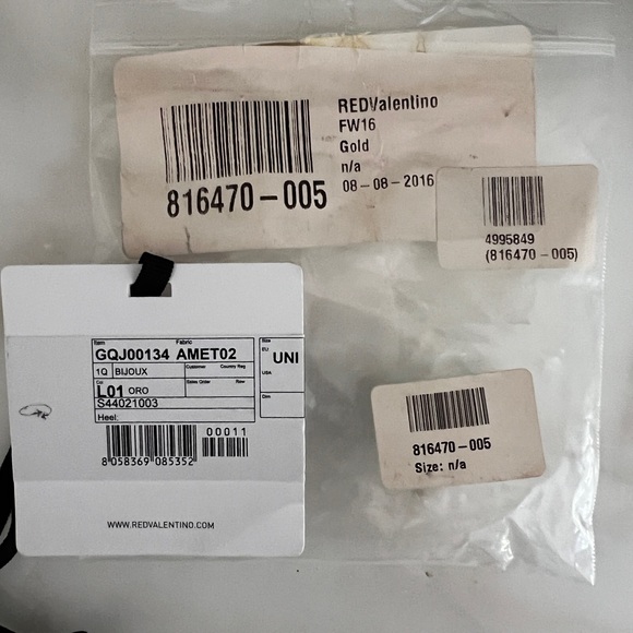 NWT REDValentino Fashion Jewelry Gold Open Cuff Bracelet w/Multi-Jewel Design - Picture 13 of 14